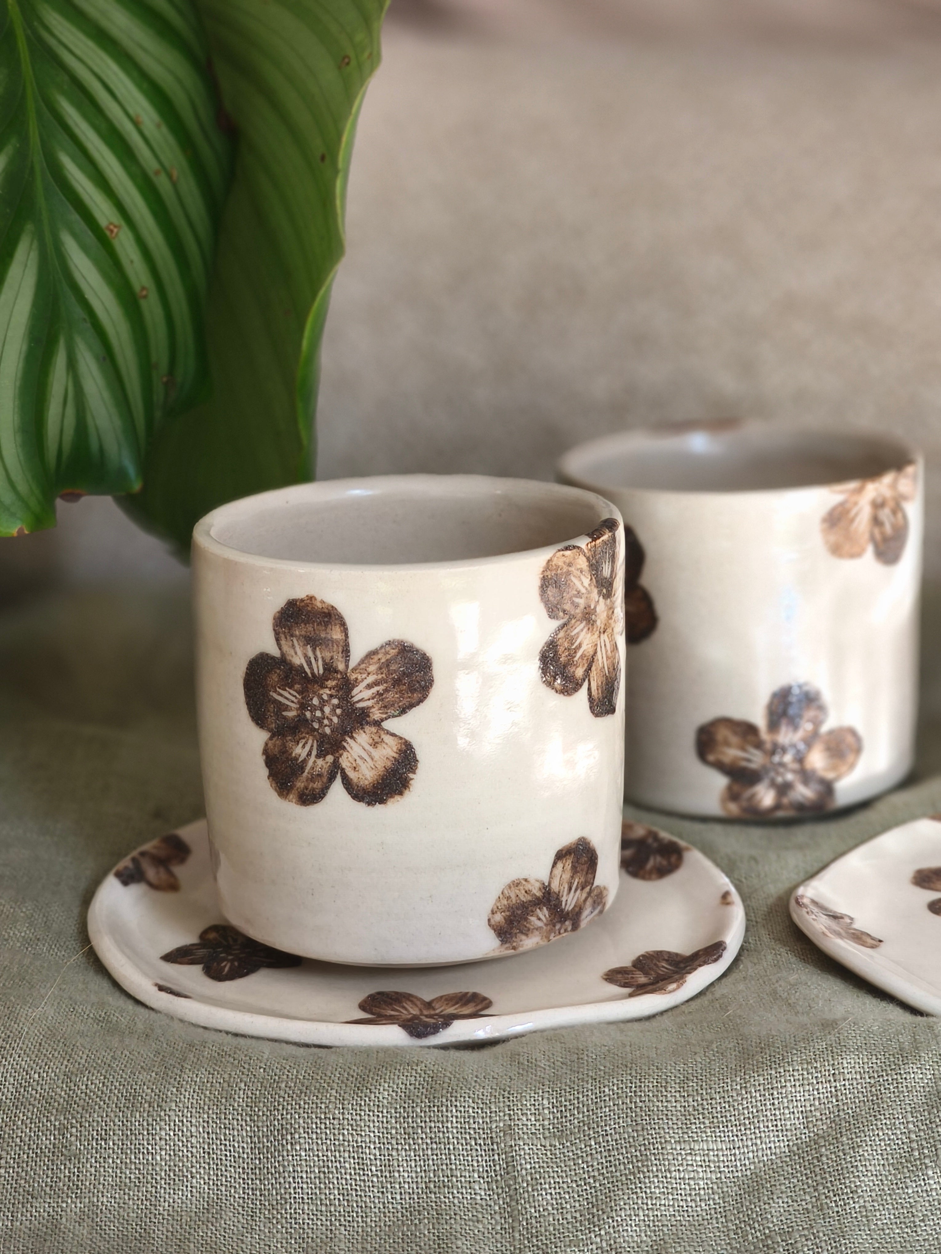 Tasse Fleurs sans anse